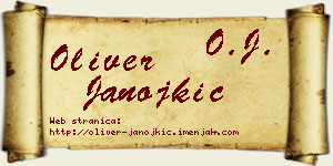 Oliver Janojkić vizit kartica